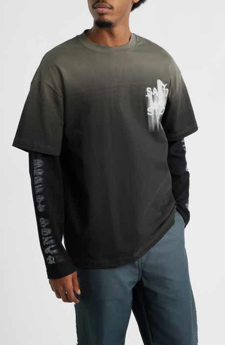 Old English Layered Look Graphic T-Shirt