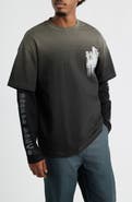 SANTO STUDIO Old English Layered Look Graphic T-Shirt