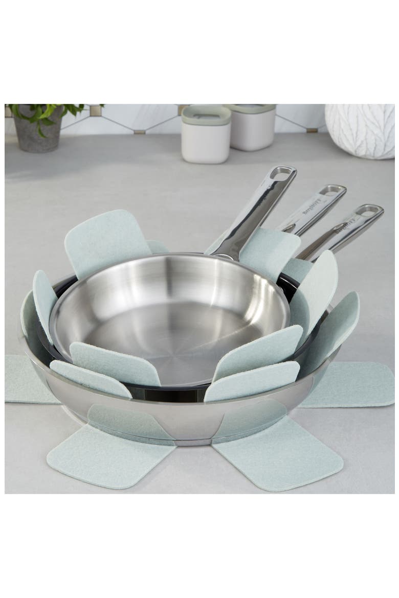 DiNA Helix 3-Piece Fry Pans, Alternate, color, SILVER