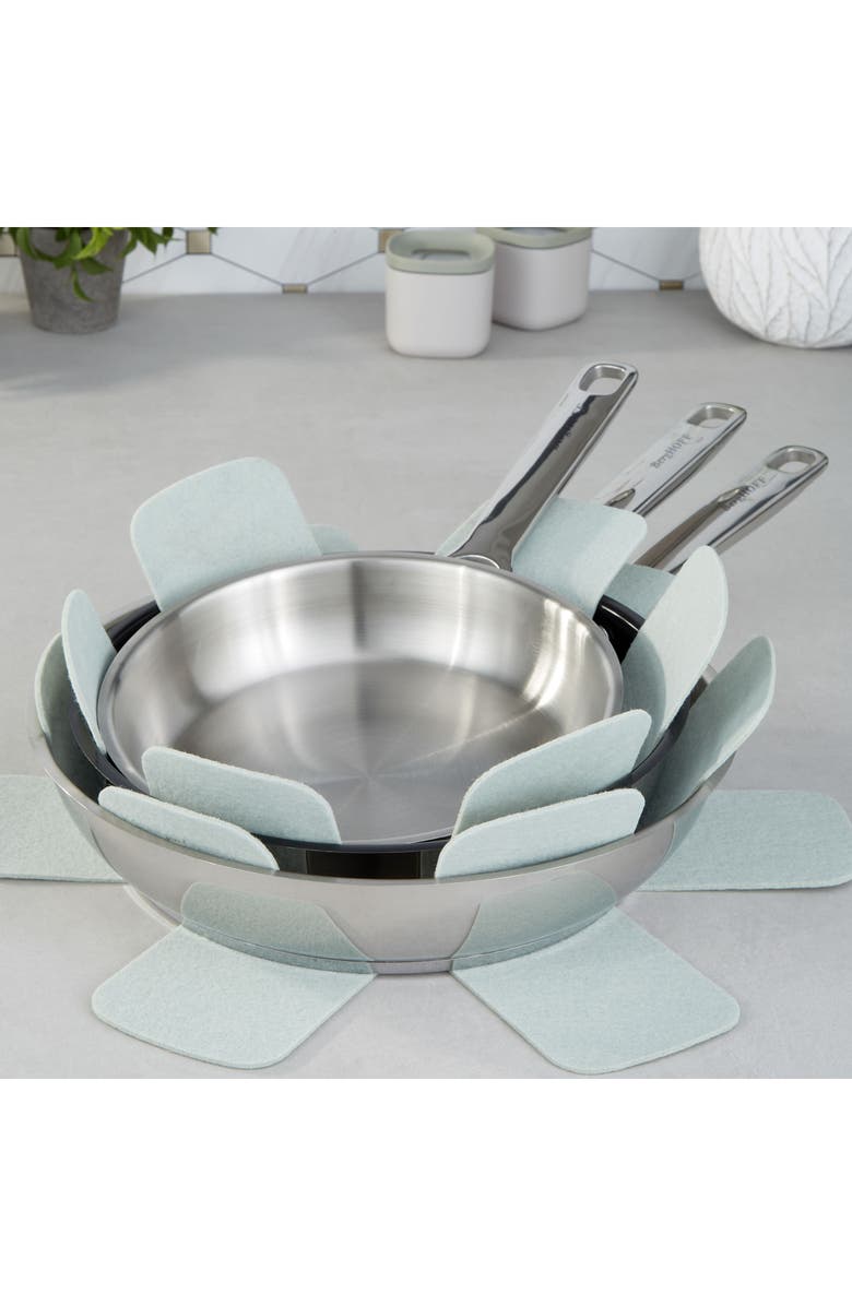 BergHOFF DiNA Helix 3-Piece Fry Pans, Alternate, color, Silver