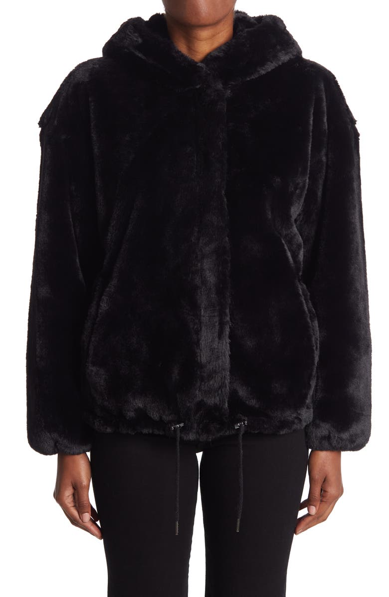 Lucky Brand Faux Fur Hooded Zip Jacket, Alternate, color, 