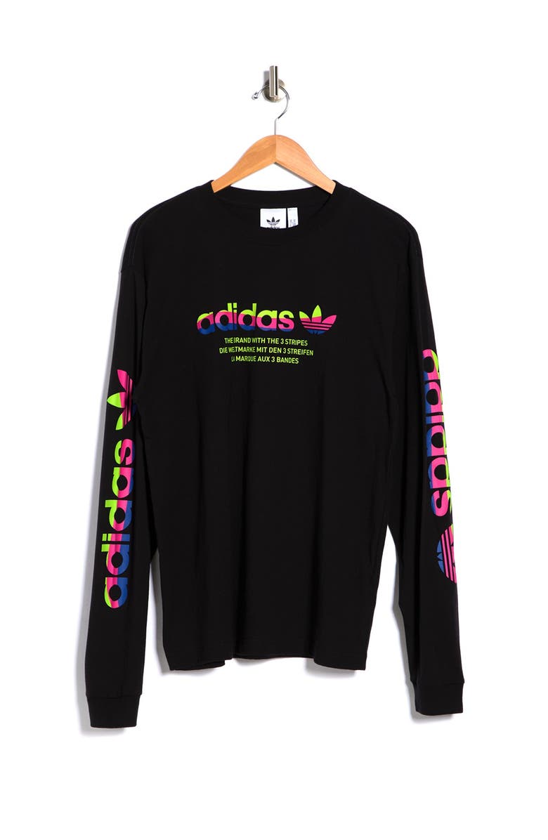 adidas Linear Logo Long Sleeve T-Shirt, Alternate, color, 
