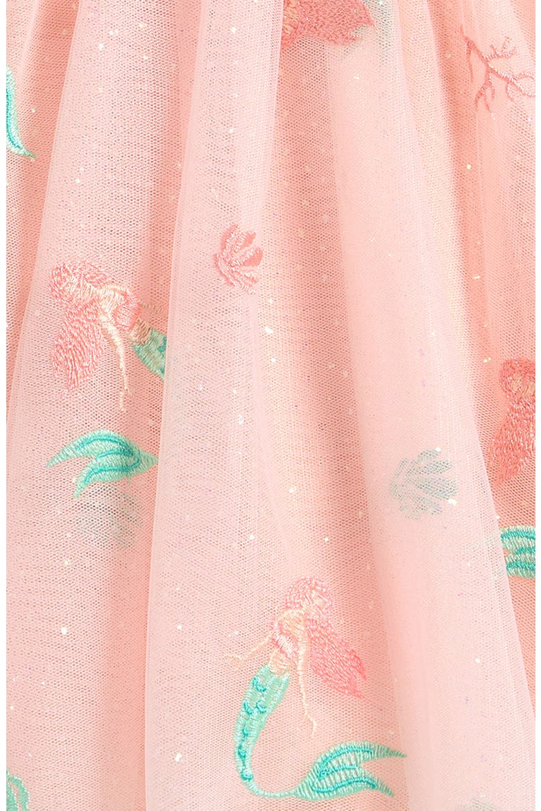 Mermaid Embroidered Dress, Alternate, color, PEACH