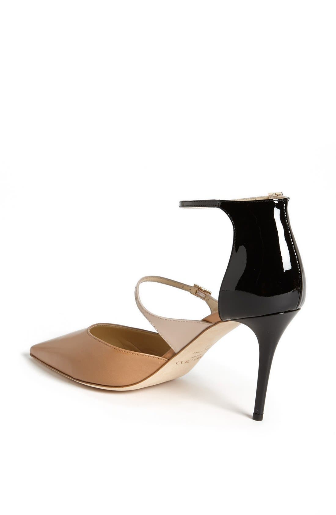 'Twist' Ankle Strap Pump, Alternate, color, TAN/ FRAPPE/ BLACK
