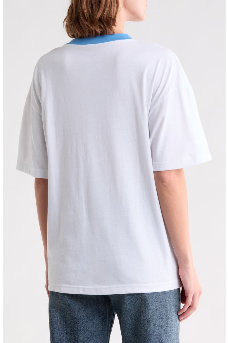 Practice Gratitude Cotton Embroidered T-Shirt, Alternate, color, BRIGHT WHITE