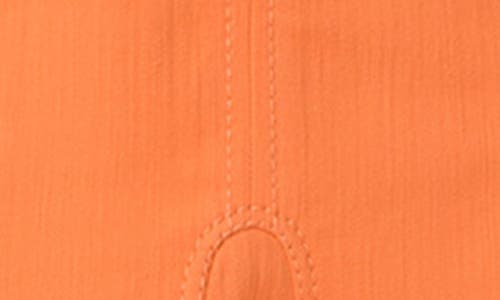 Akris Punto Godet Hem Belted Cotton Denim Dress In Peach