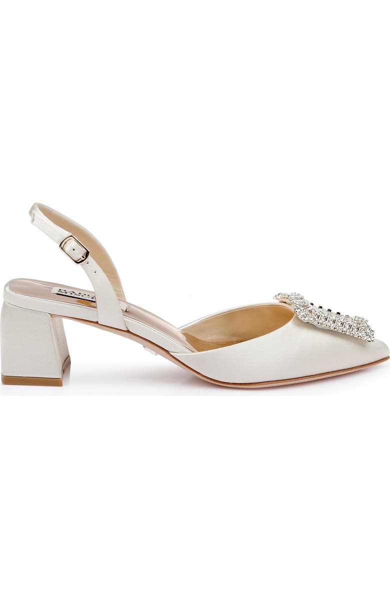 Badgley Mischka Collection Emmie Slingback Pointed Toe Pump, Alternate, color, Ivory