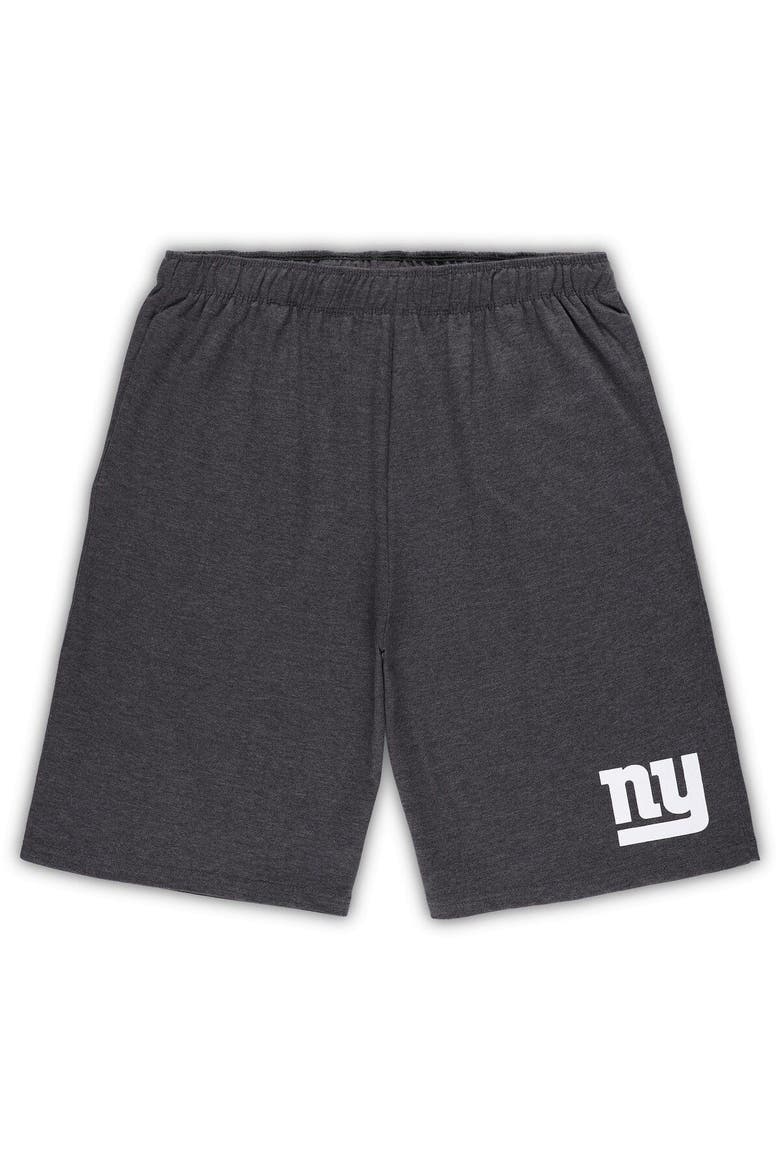 Men's Concepts Sport White/Charcoal New York Giants Big & Tall T-Shirt and Shorts Set, Alternate, color, White