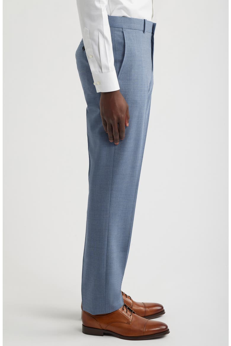 Henrik Trim Fit Solid Stretch Wool Suit Pants, Alternate, color, GREY BLUE CROSSHATCH
