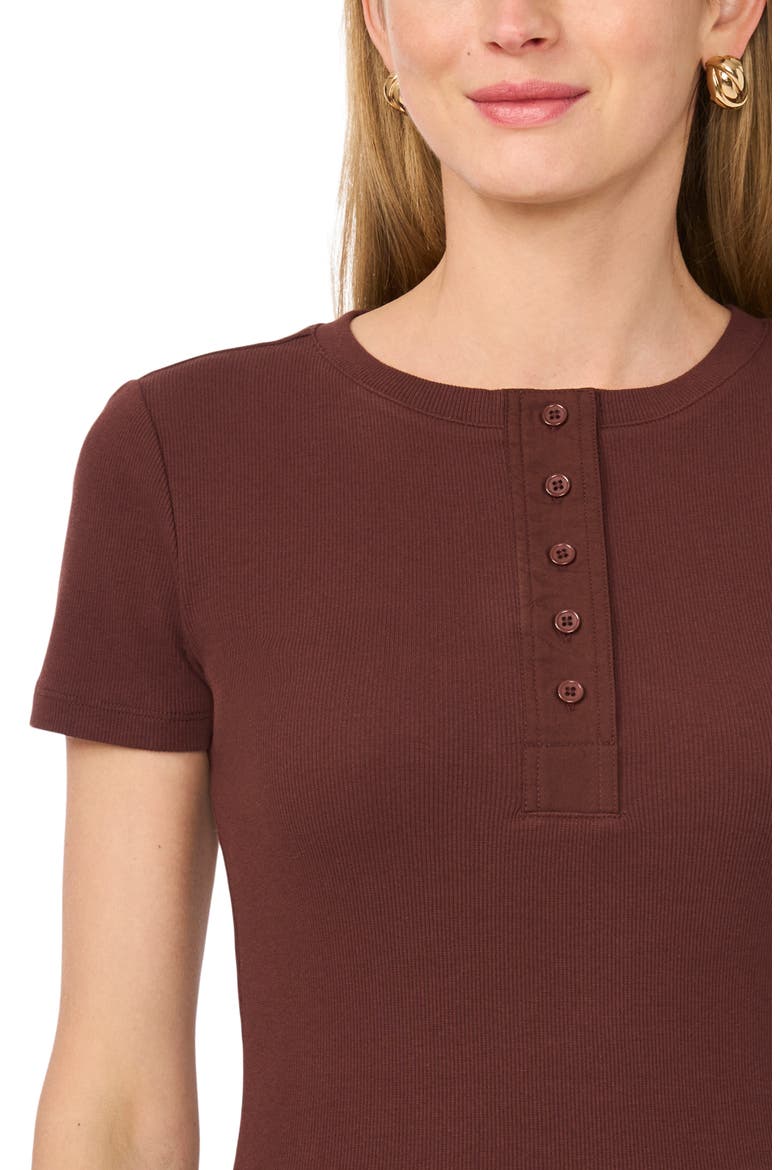 Rib Henley T-Shirt, Alternate, color, CAPPUCCINO