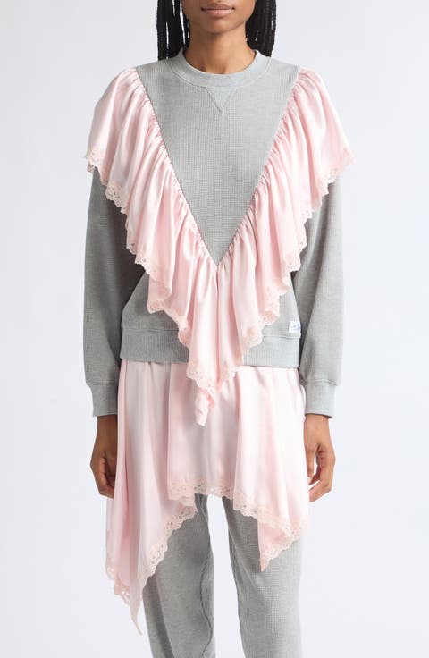 Rue Ruffled Waffle Knit Pants