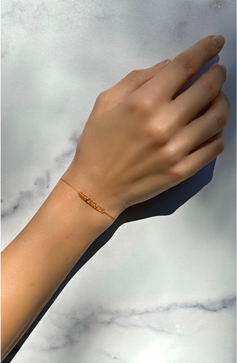 C. GRASSI The Energy Project Bracelet - Love With Rose Quartz & Solid 14K Gold Bead, Alternate, color, Pink