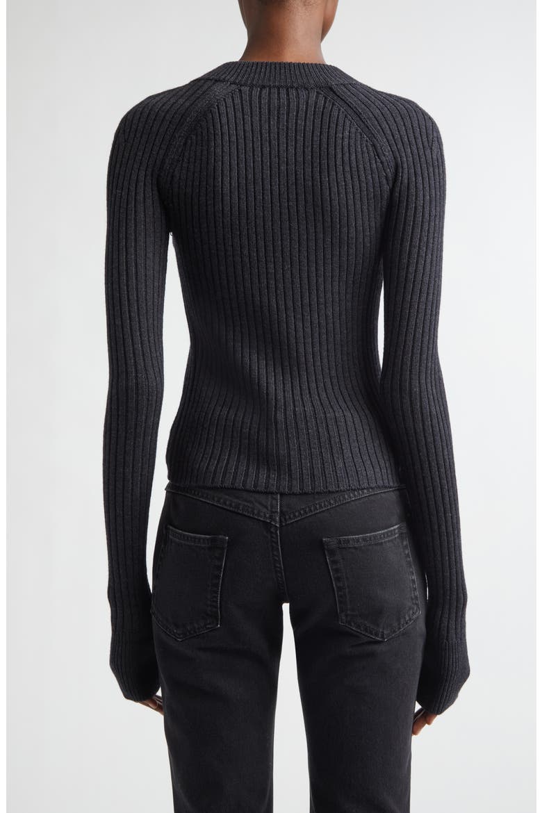Vice Merino Wool Blend Zip Cardigan, Alternate, color, ANTHRACITE