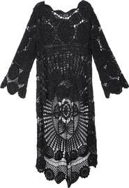 SAACHI Crocheted High-Low Cover-Up