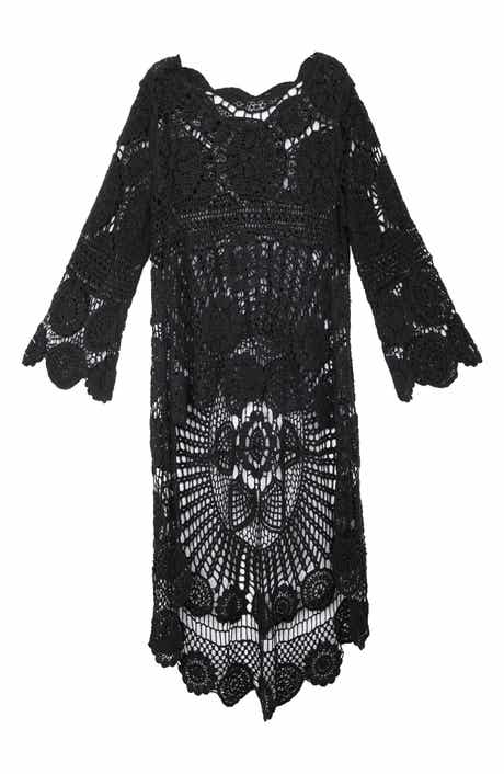 SAACHI Crocheted High-Low Cover-Up