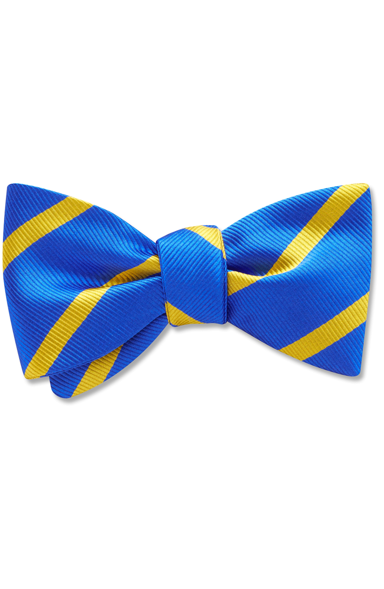 Beau Ties of Vermont Kyiv Bow Tie, Main, color, Blue / Yellow Stripe