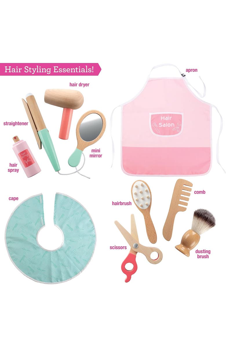 SVAN Hair Salon Wooden Playset, Alternate, color, Pink