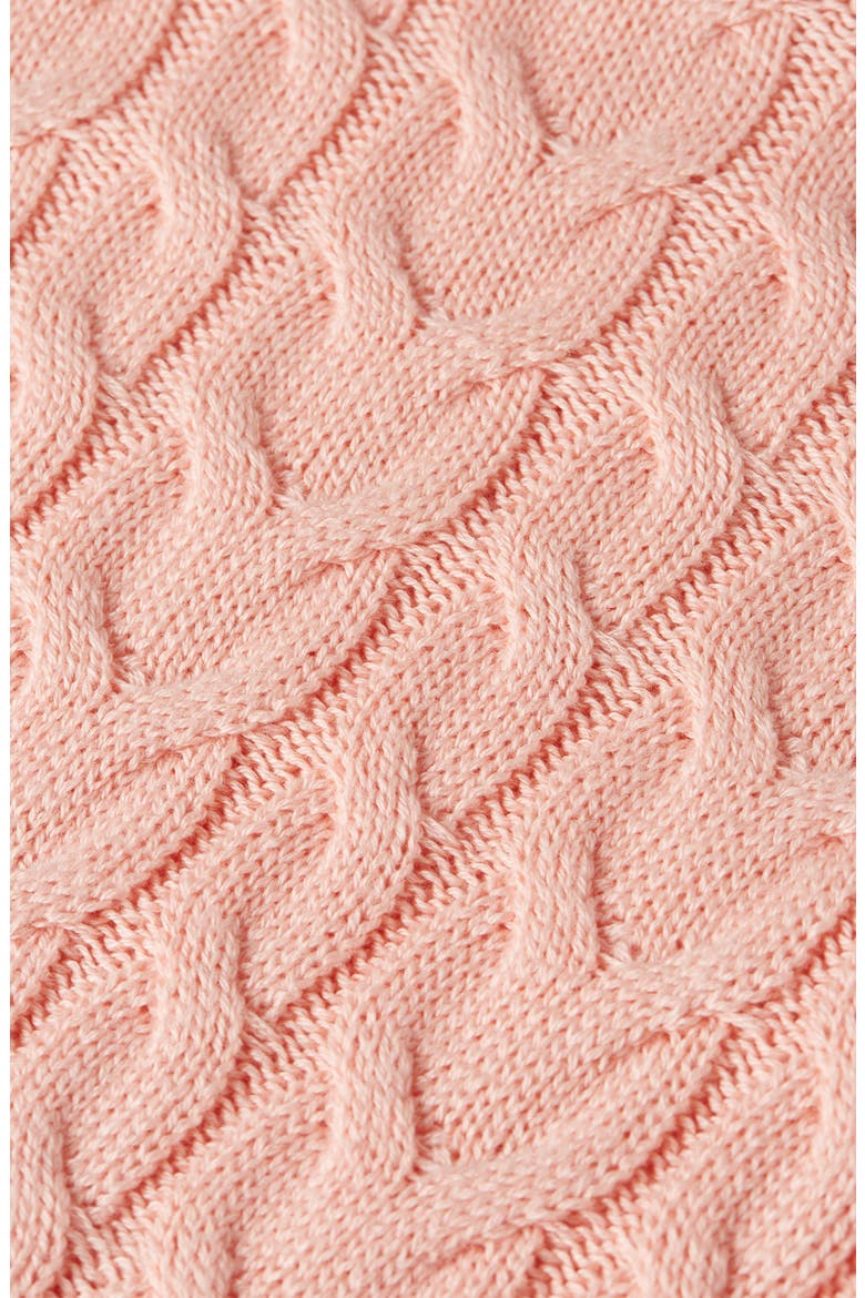 Kids' Cable Stitch Sweater, Alternate, color, APRICOT BLUSH
