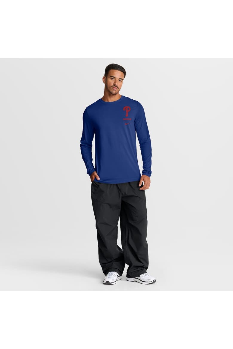 Men's Nike Royal Philadelphia Phillies 2-Hit Legend Dri-FIT Long Sleeve T-Shirt, Alternate, color, Royal