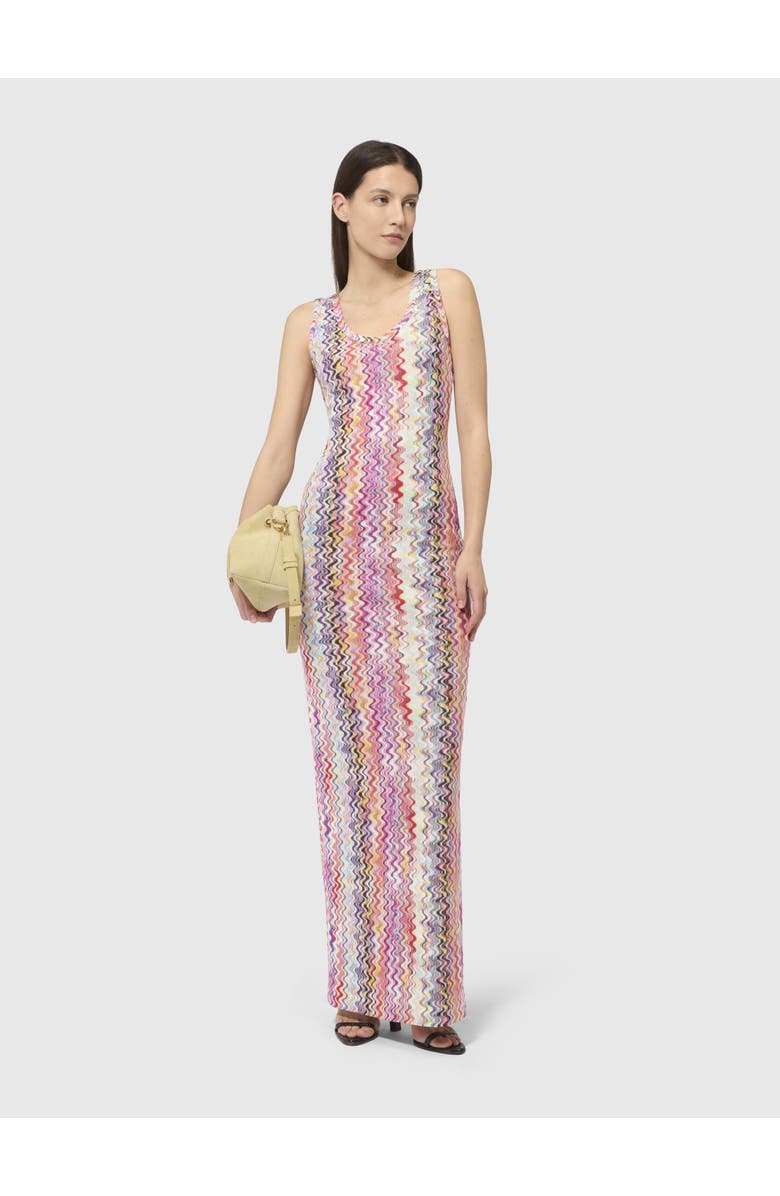 Missoni Long Tank Dress, Alternate, color, Pink & Multicoloured