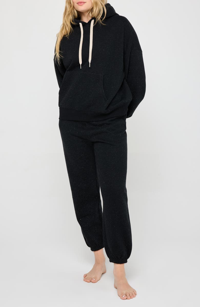 Spiritual Gangster Shimmer Sol Cozy Sweatpants, Alternate, color, Black