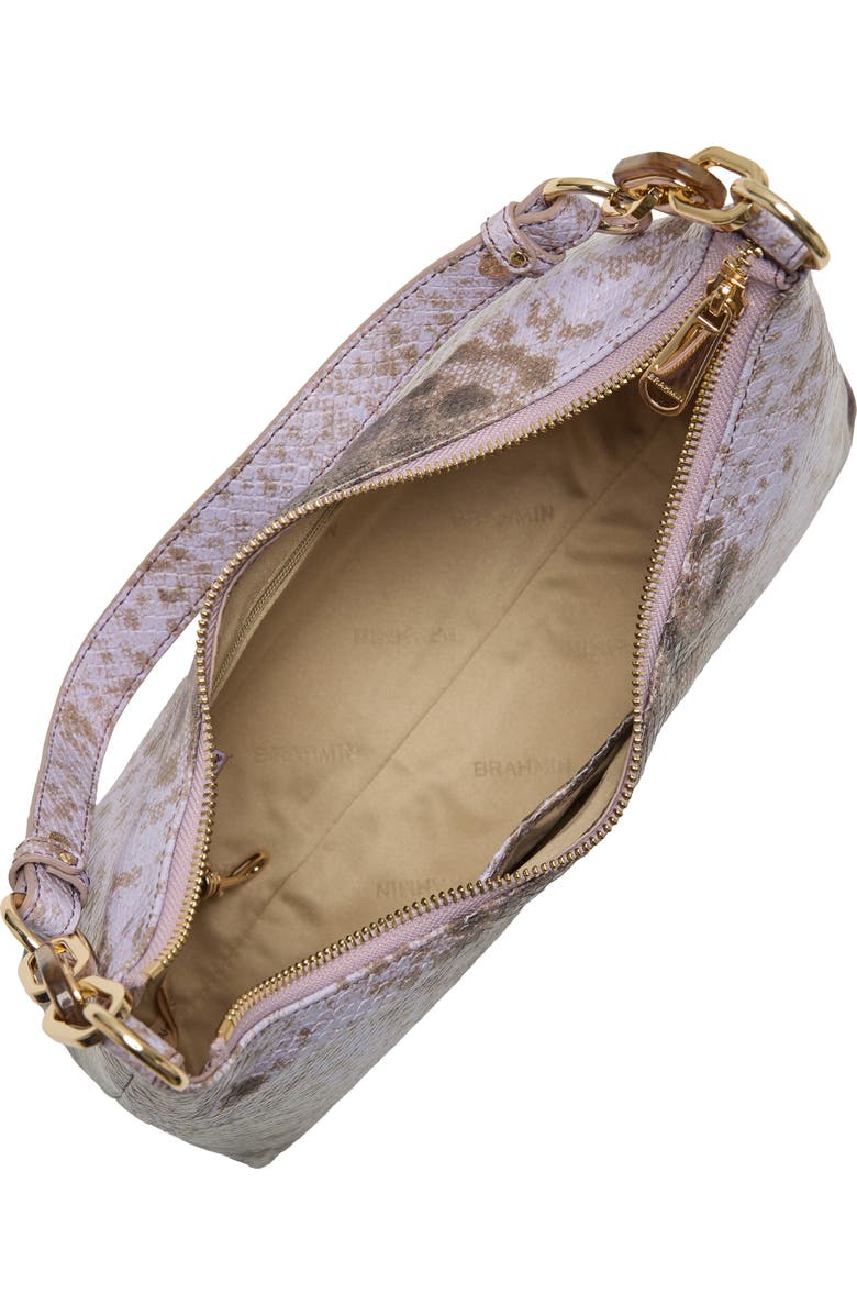 Brahmin Olivia Croc Embossed Leather Shoulder Bag, Alternate, color, Sheer Lavender
