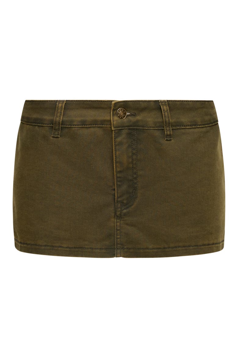 Rhode Low Rise Denim Miniskort, Alternate, color, KHAKI