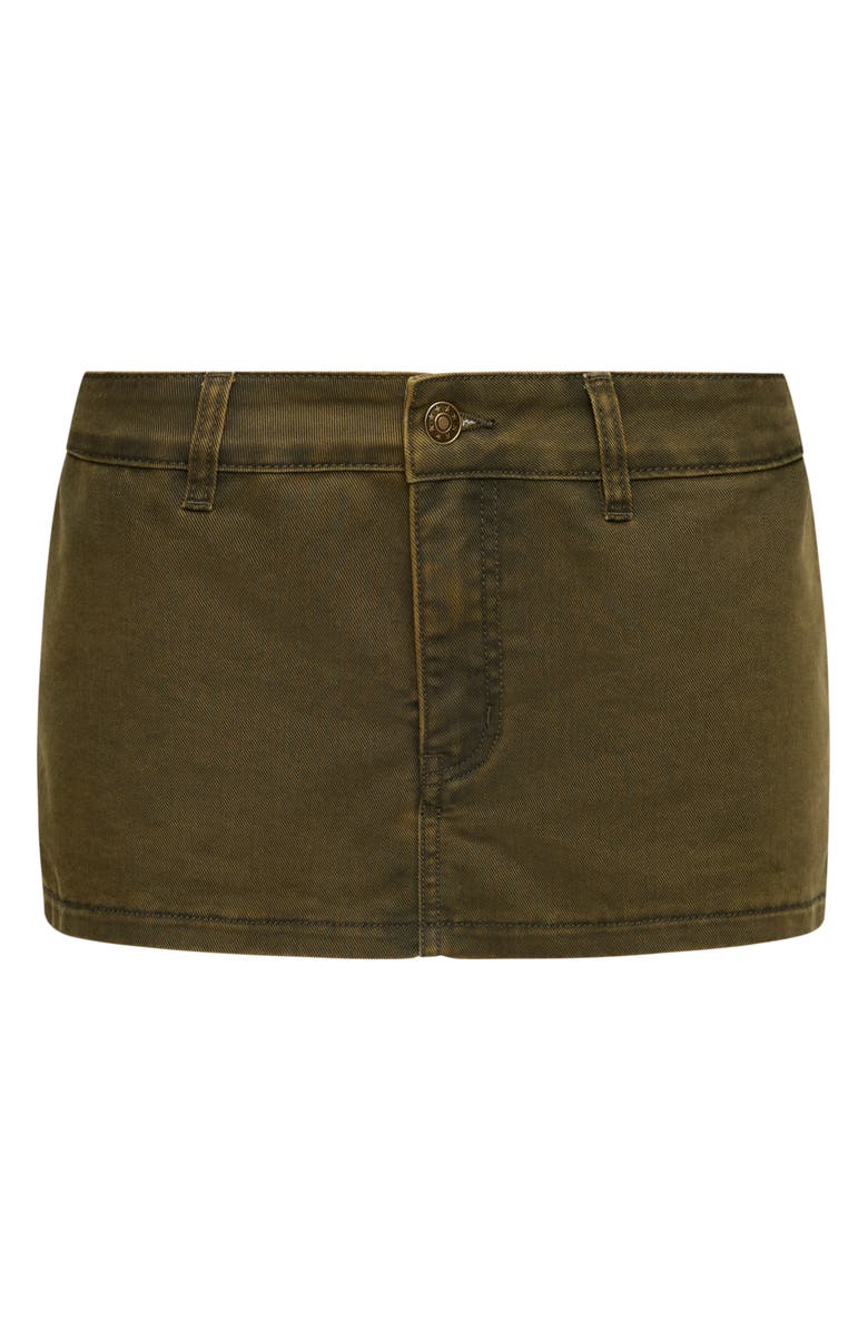 LIONESS Rhode Low Rise Denim Miniskort, Alternate, color, Khaki