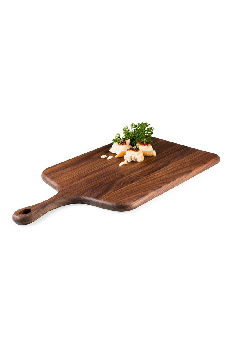 'Horizon' Paddle Wood Cutting Board, Alternate, color, BLACK
