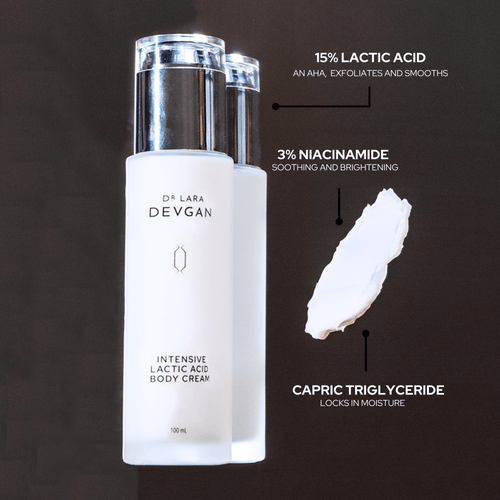 Dr. Devgan Scientific Beauty Intensive Lactic Acid Body Cream In Transparent