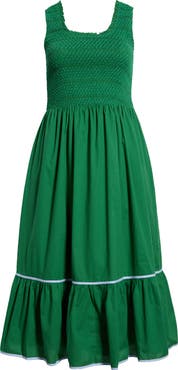 SUGARLIPS Jessy Smocked Sleeveless Midi Dress