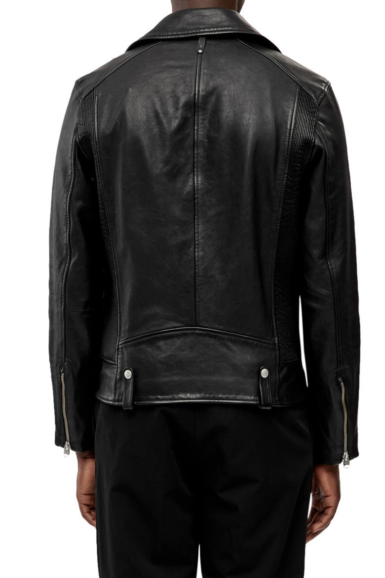 Men's Finn Leather Moto Jacket, Alternate, color, BLACK