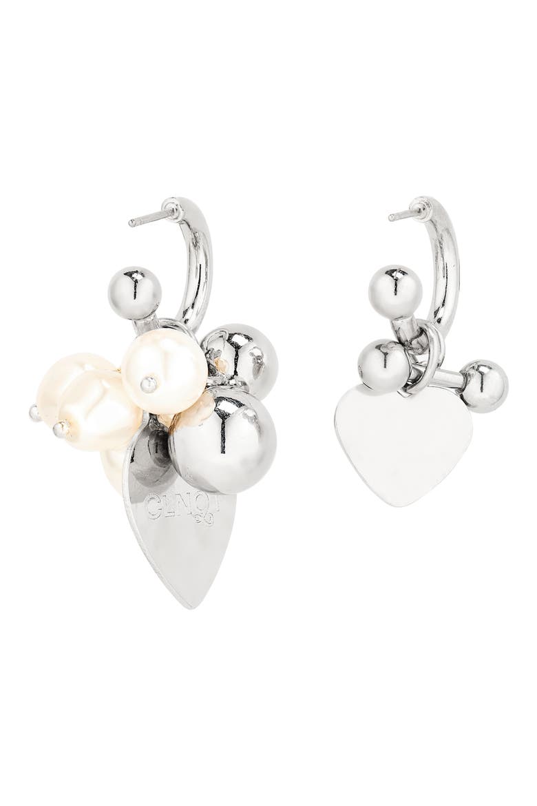 Abbey Mismatched Earrings, Alternate, color, PALLADIUM