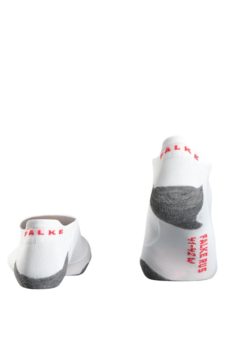 RU5 Race Invisible Running Socks, Alternate, color, White-Mix