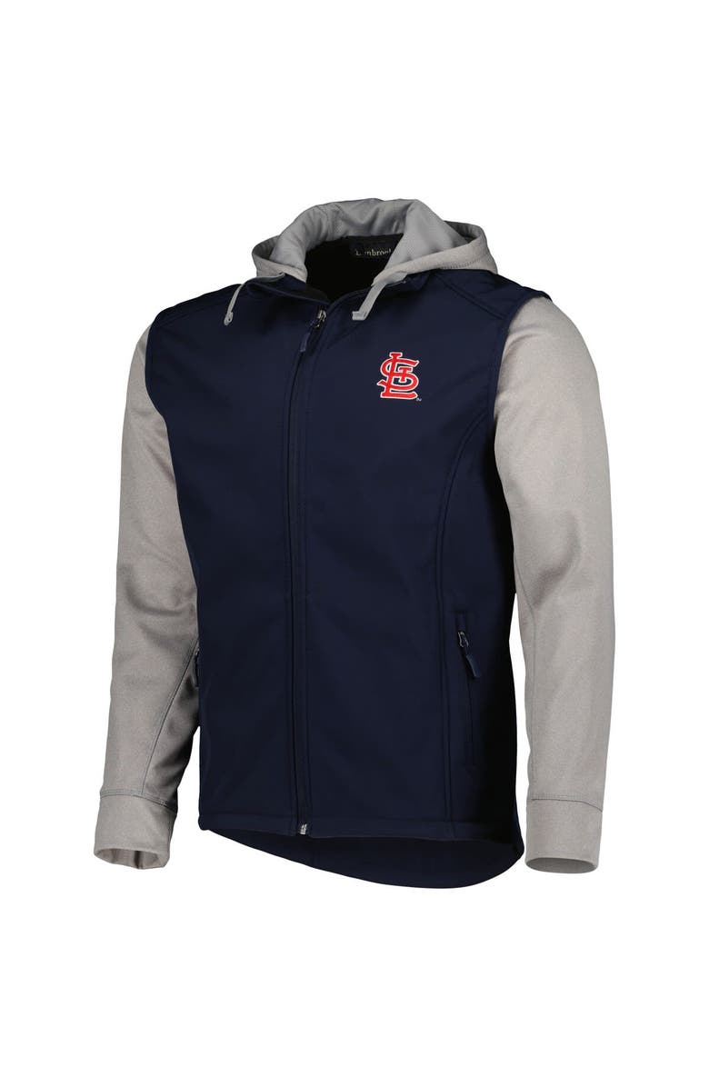 DUNBROOKE Men's Dunbrooke Navy/Heather Gray St. Louis Cardinals Alpha Full-Zip Jacket, Alternate, color, Navy