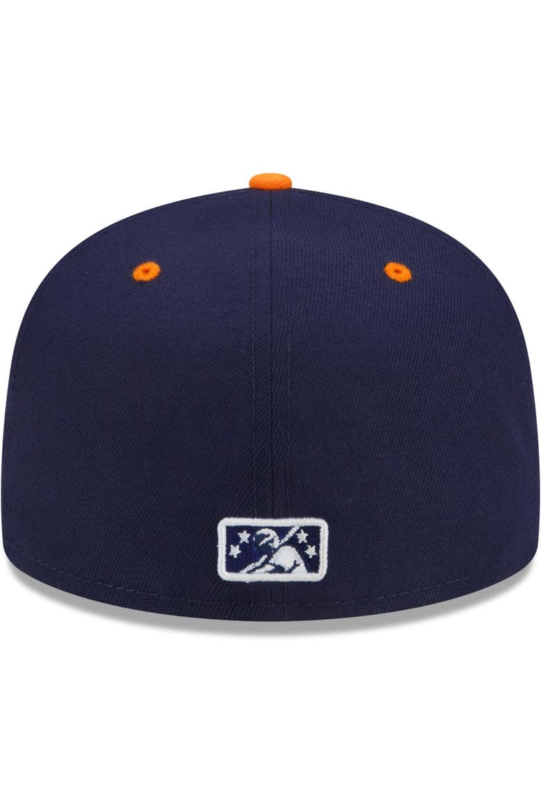 Men's New Era Navy/Orange Peoria Chiefs Theme Night 59FIFTY Fitted Hat, Alternate, color, Navy