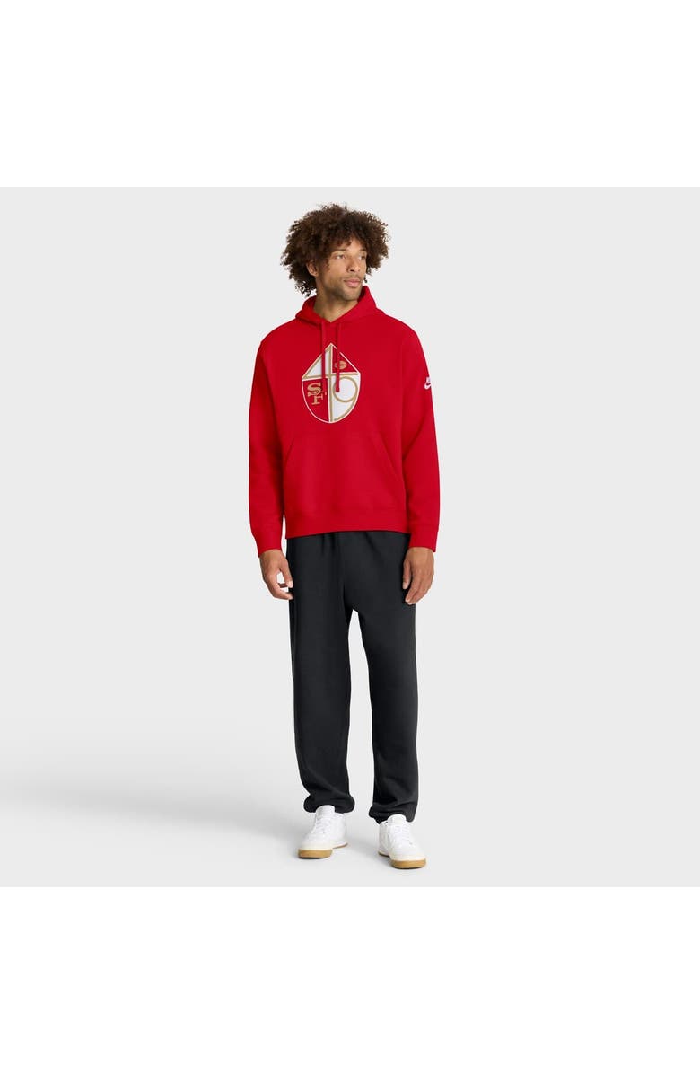 Nike Men's Nike Scarlet San Francisco 49ers Club Fleece Pullover Hoodie, Alternate, color, Scarlet