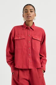 Brunello Cucinelli Garment-dyed cover shirt