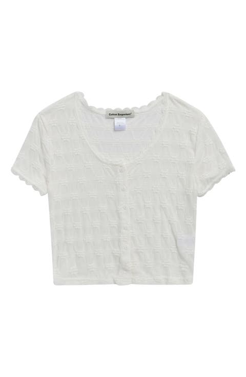 Kids' Puckered Flower Top