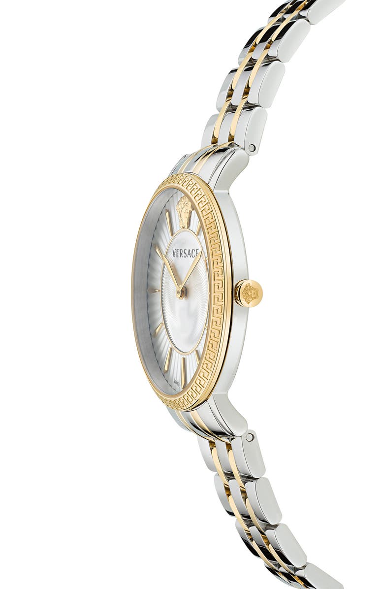 Versace V-Eternal Bracelet Watch, 38mm, Alternate, color, Two Tone