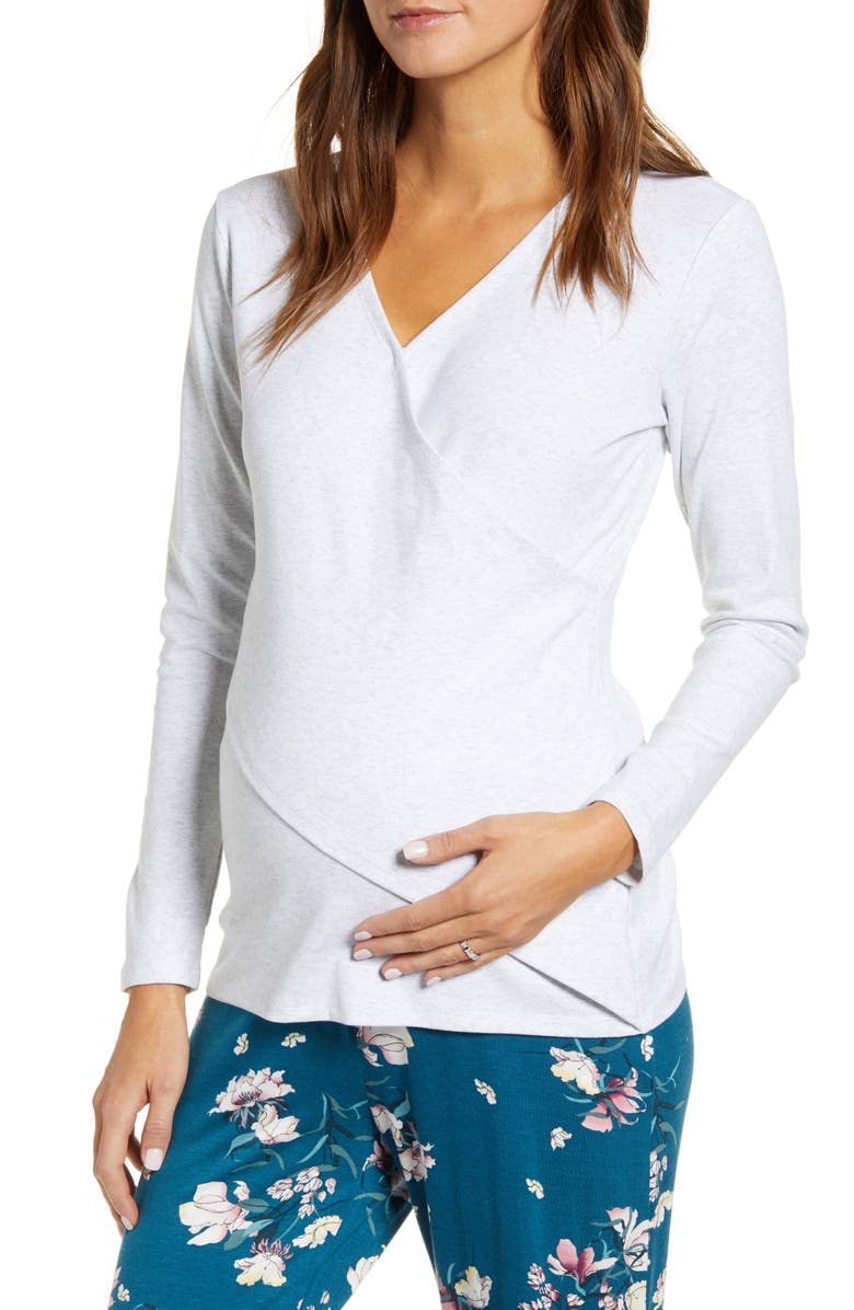 Angel Maternity Maternity/Nursing Robe, Top, Pants, Baby Wrap & Cap Set, Alternate, color,