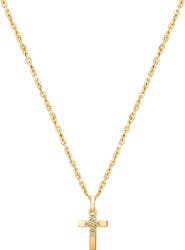 Tiny Blessings 14K Gold Pure Faith Cross 12-14" Necklace
