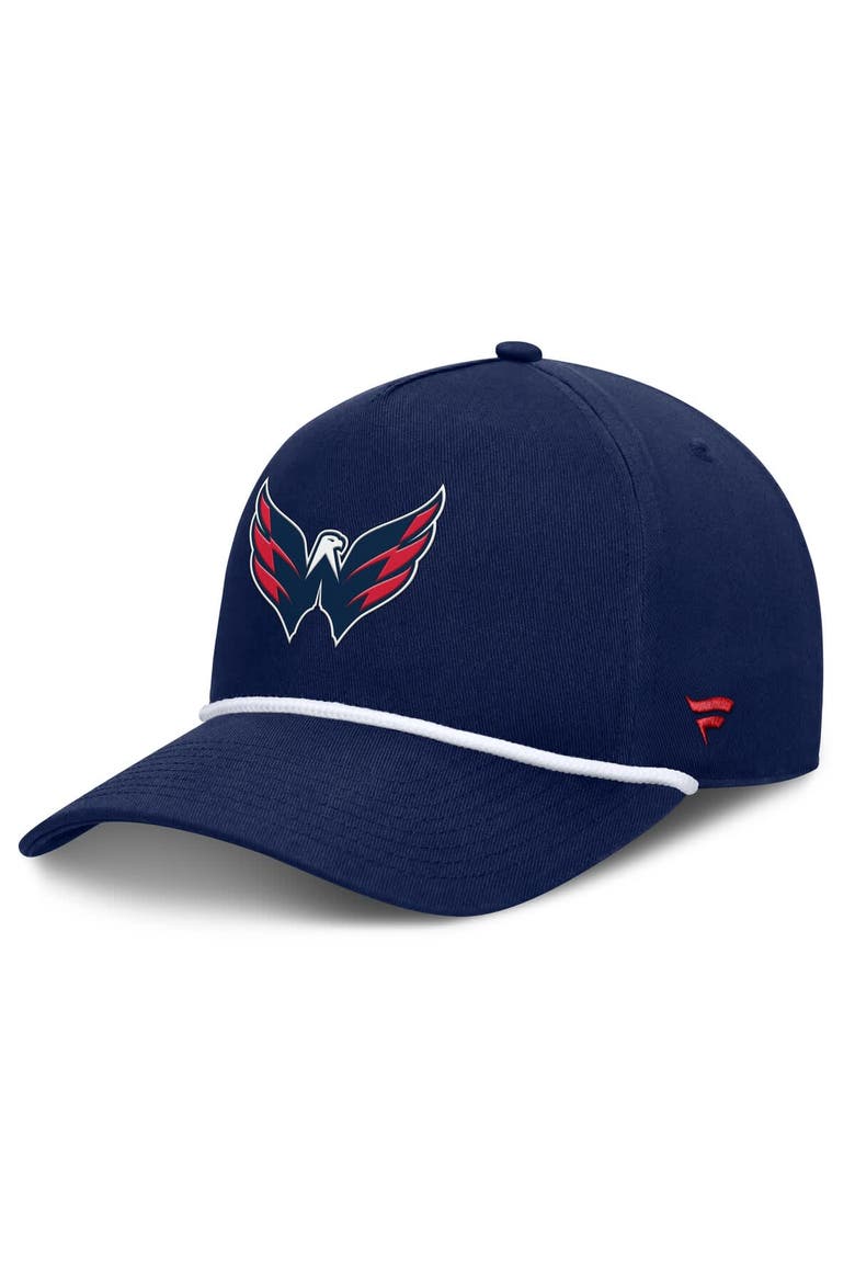 Men's Fanatics Navy Washington Capitals Authentic Pro Rink Roper A-Frame Adjustable Hat, Main, color, Navy