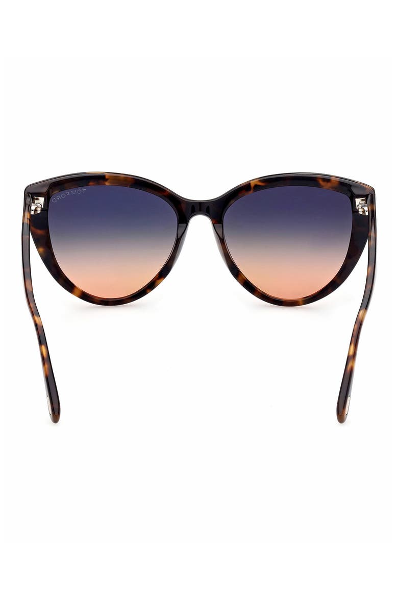 Isabella-02 56mm Gradient Cat Eye Sunglasses, Alternate, color, COLHAV/ GRNG
