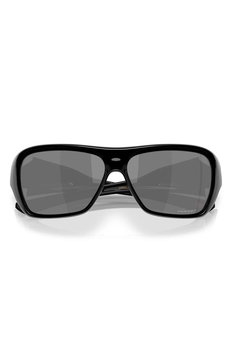 Oakley 60mm Prizm<sup>™</sup> Rectangular Sunglasses, Alternate, color, Shiny Black