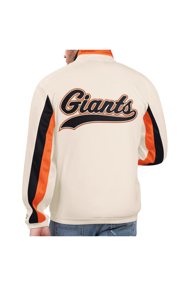 STARTER Men's Starter Cream San Francisco Giants Rebound Cooperstown Collection Full-Zip Track Jacket, Alternate, color,