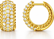 Donatello Gian Chunky Gold-Tone Crystal Hoops