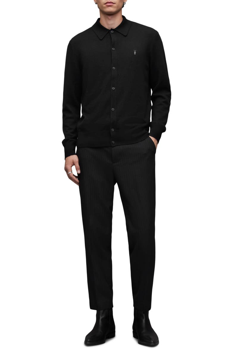 AllSaints Kilburn Wool Blend Cardigan, Alternate, color, 