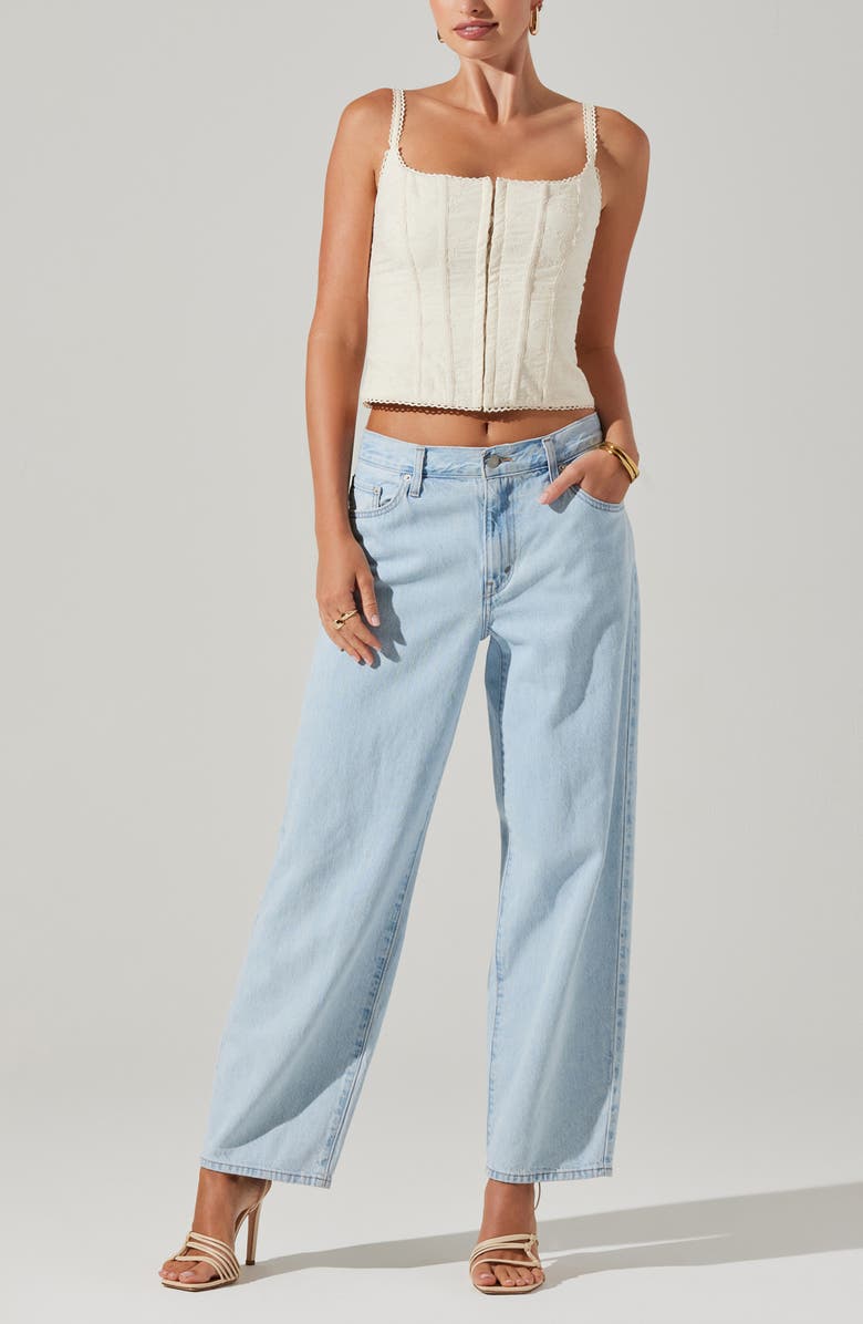 ASTR the Label Corset Embroidered Floral Top, Alternate, color, 