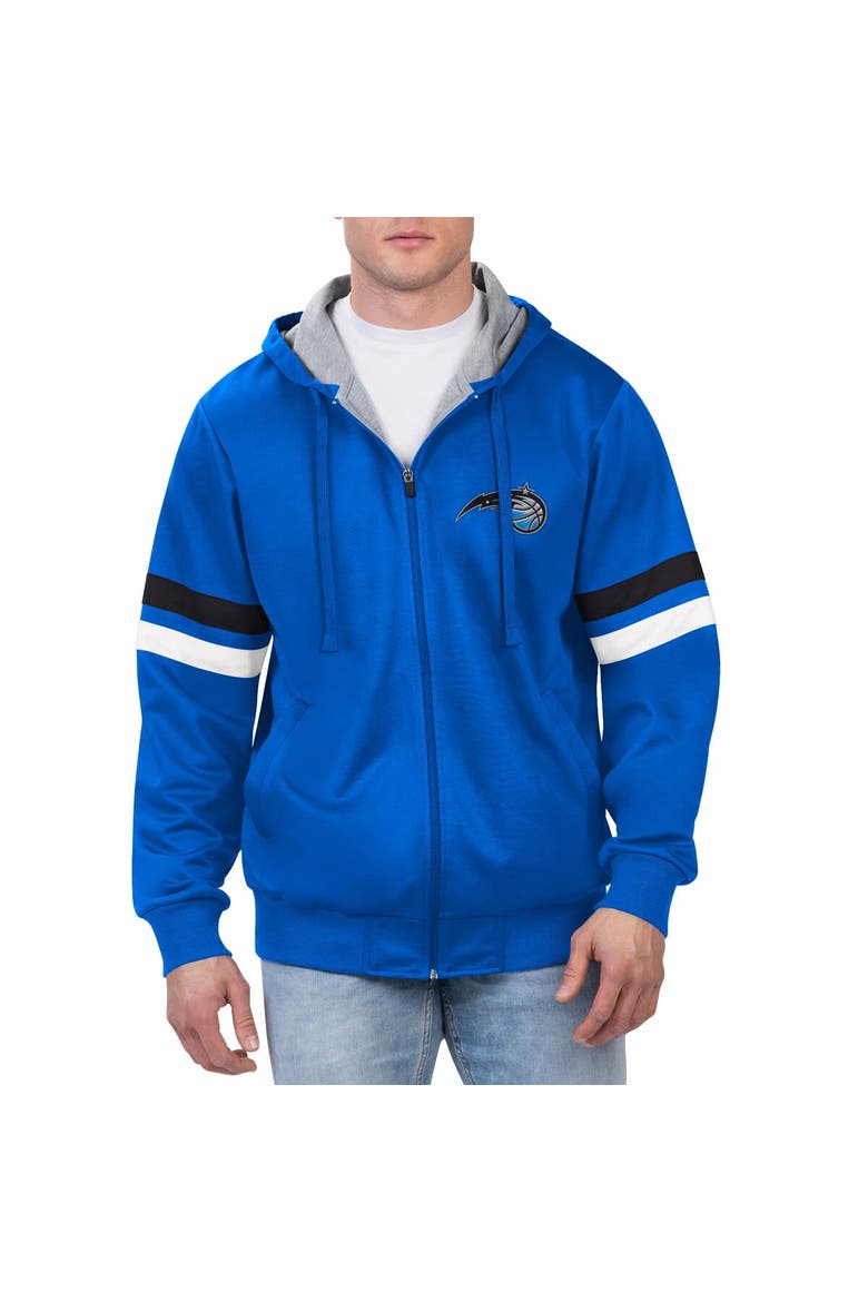 Men's G-III Sports by Carl Banks Blue Orlando Magic Contender Full-Zip Hoodie Jacket, Main, color, Blue